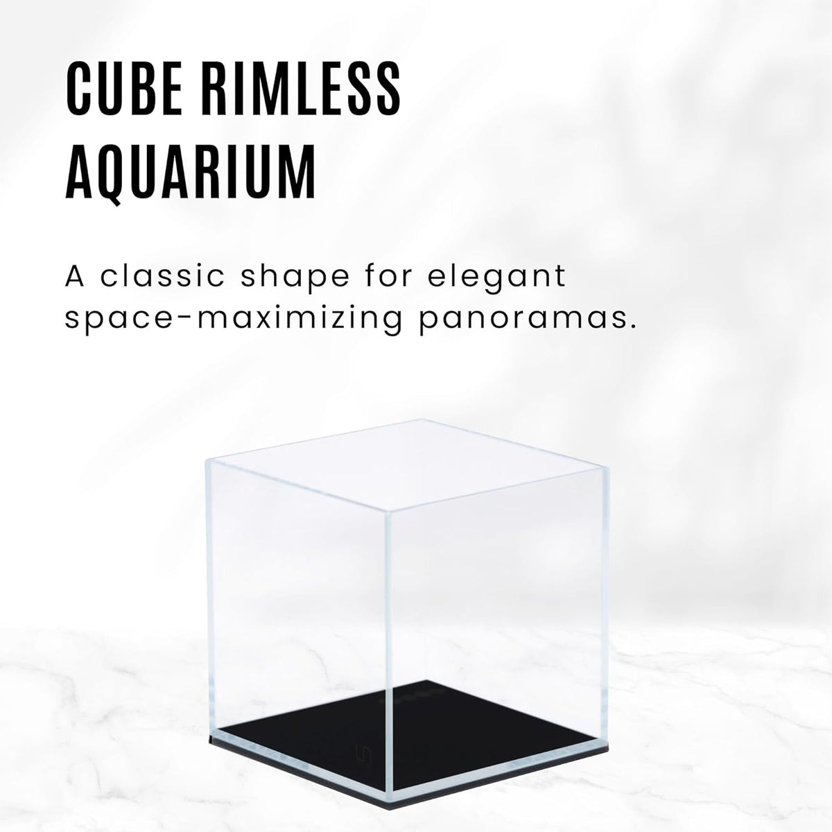 UNS Ultra Clear Rimless Cube Aquarium - Low Iron Glass Fish Tank