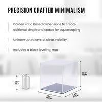 UNS Ultra Clear Rimless Cube Aquarium - Low Iron Glass Fish Tank