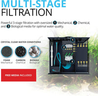 Flex 57 - 15 Gallon Glass Aquarium Kit - Contemporary Design with RGB LED