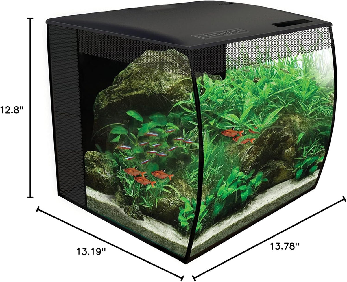 Flex 57 - 15 Gallon Glass Aquarium Kit - Contemporary Design with RGB LED